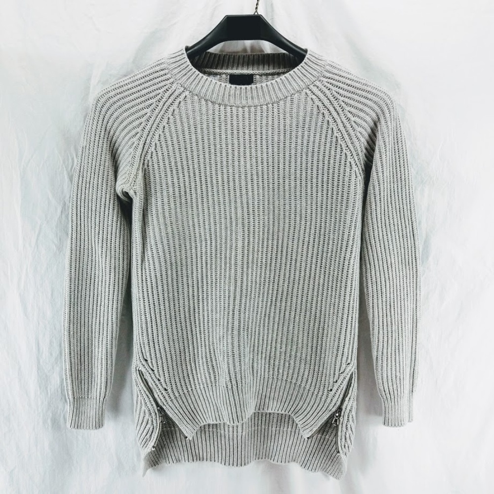Sen Cruz Shaker Knit Sweater 1 Small Double Zip